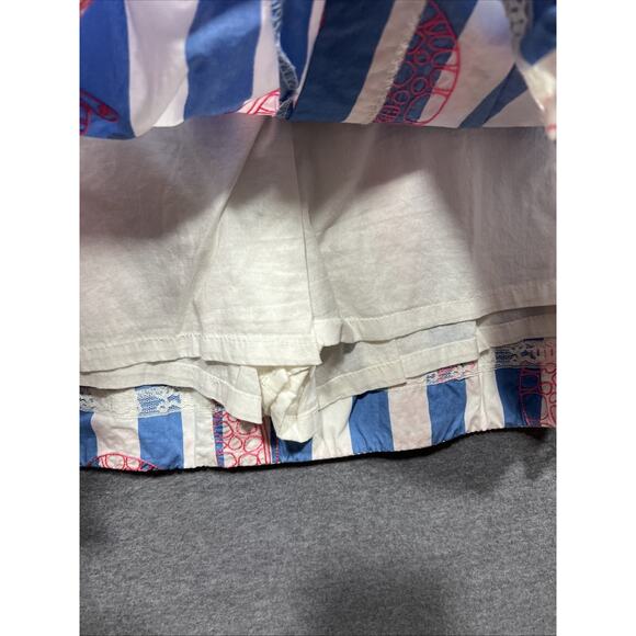 Lilly Pulitzer Jarvey Blue White Striped Turtle Bow Skort Womens Size 8 - Picture 4 of 13